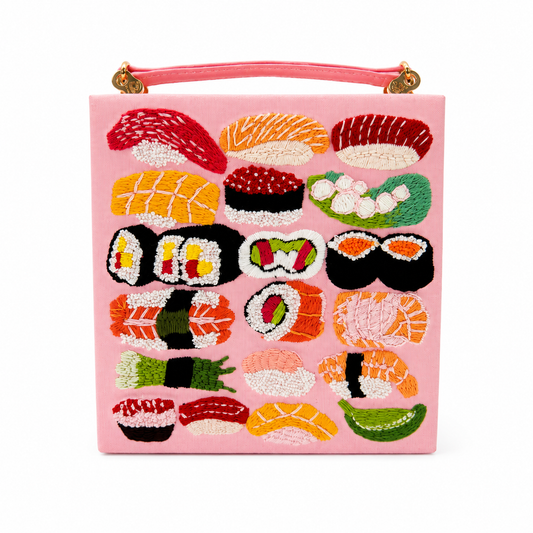 Sushi Pattern Book Top Handle Bag