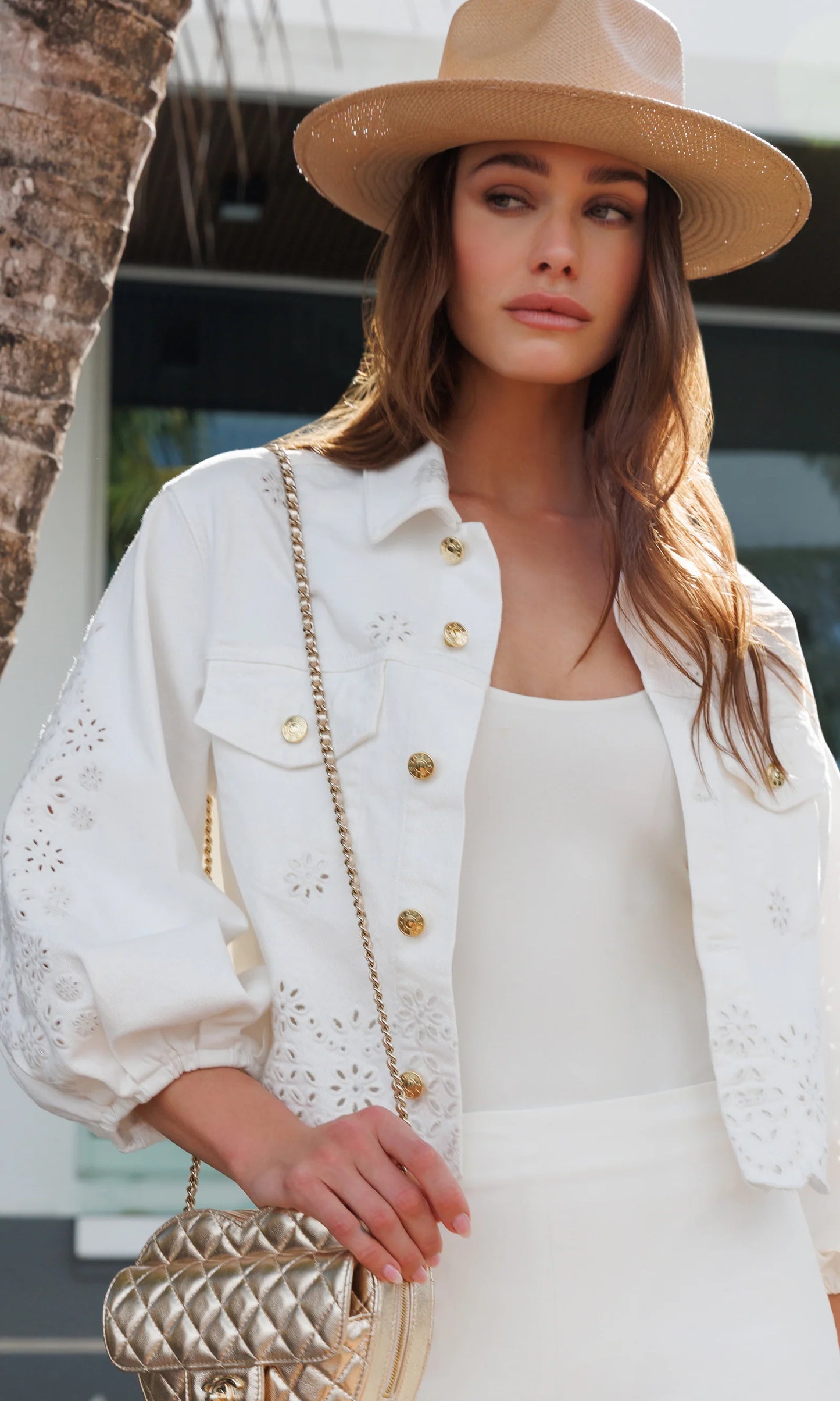 LUMERE EMBROIDERED DENIM JACKET