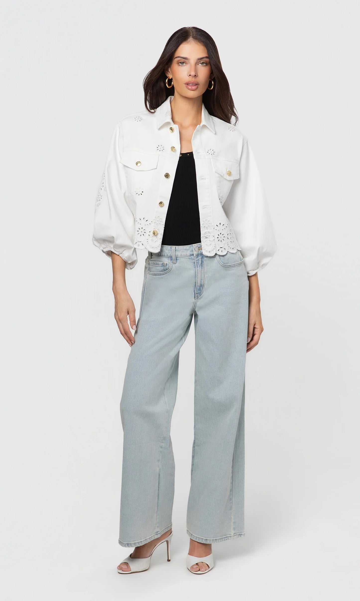 LUMERE EMBROIDERED DENIM JACKET