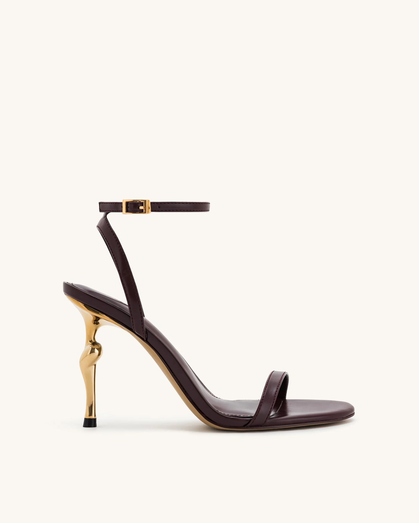 Alivia Gold Metal Heel Sandals