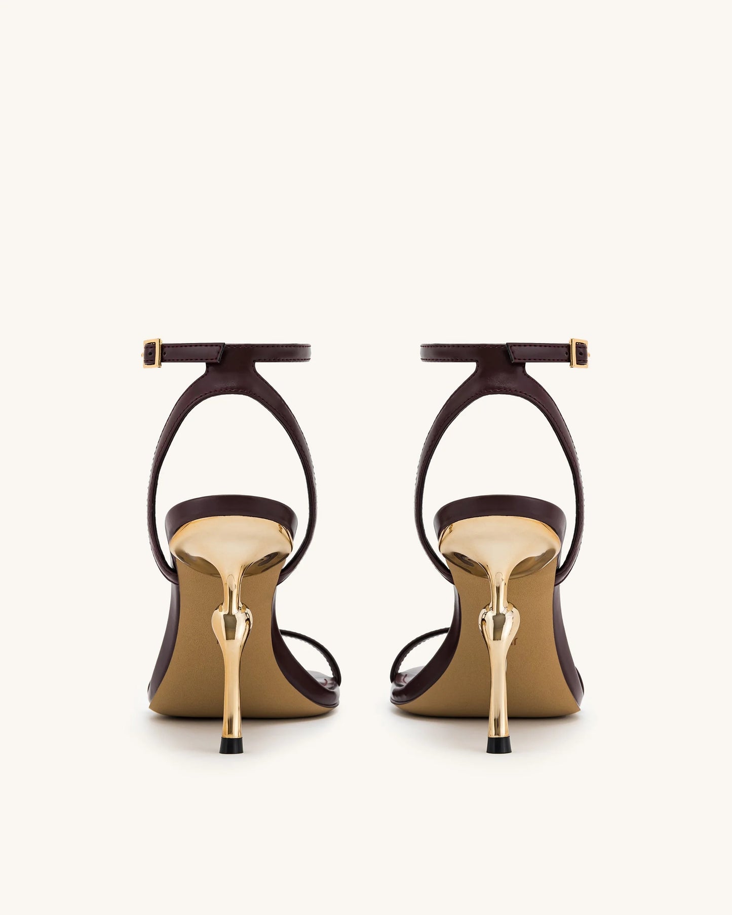 Alivia Gold Metal Heel Sandals