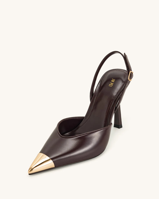 Savannah Gold Tipped Slingback Pumps