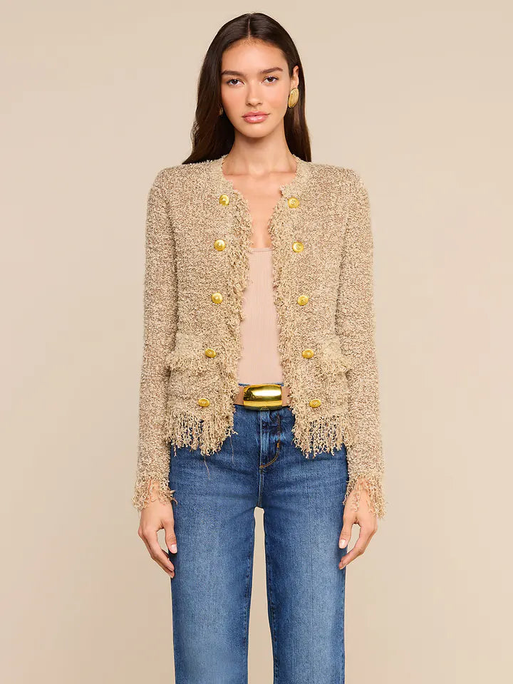 Mireille Fringe Trim Cardigan