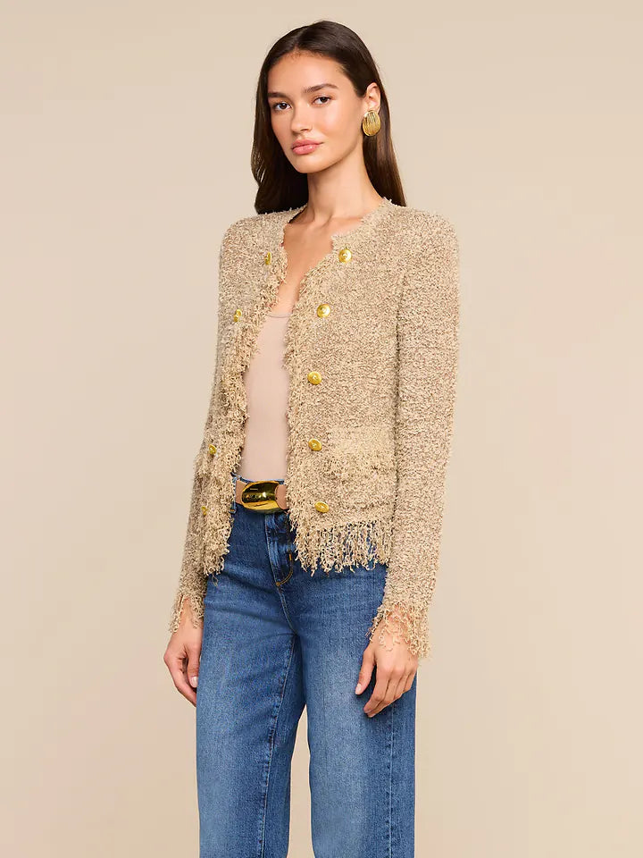 Mireille Fringe Trim Cardigan