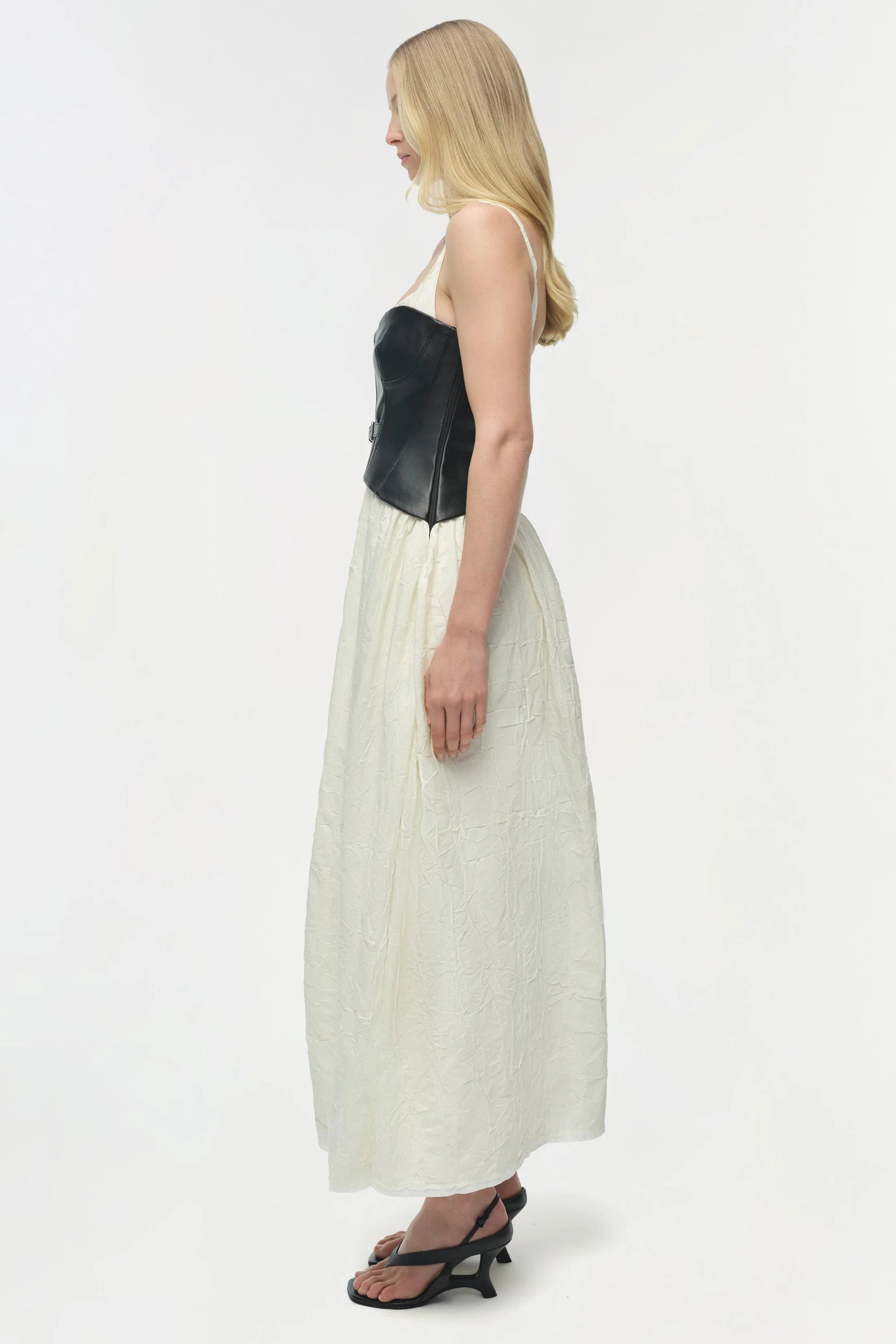 SIMKHAI                                                                     Cortland Belted Bustier Midi Dress