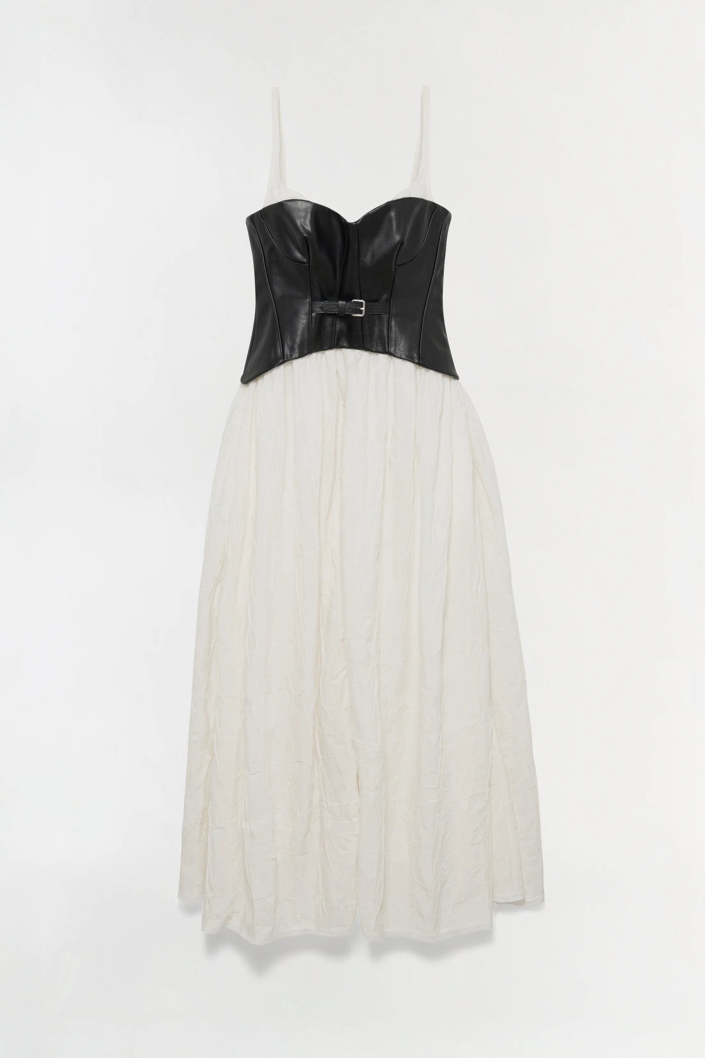 SIMKHAI                                                                     Cortland Belted Bustier Midi Dress