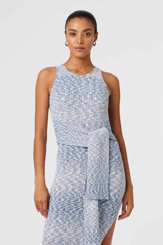 Penny Racer Tie Front Midi Dress