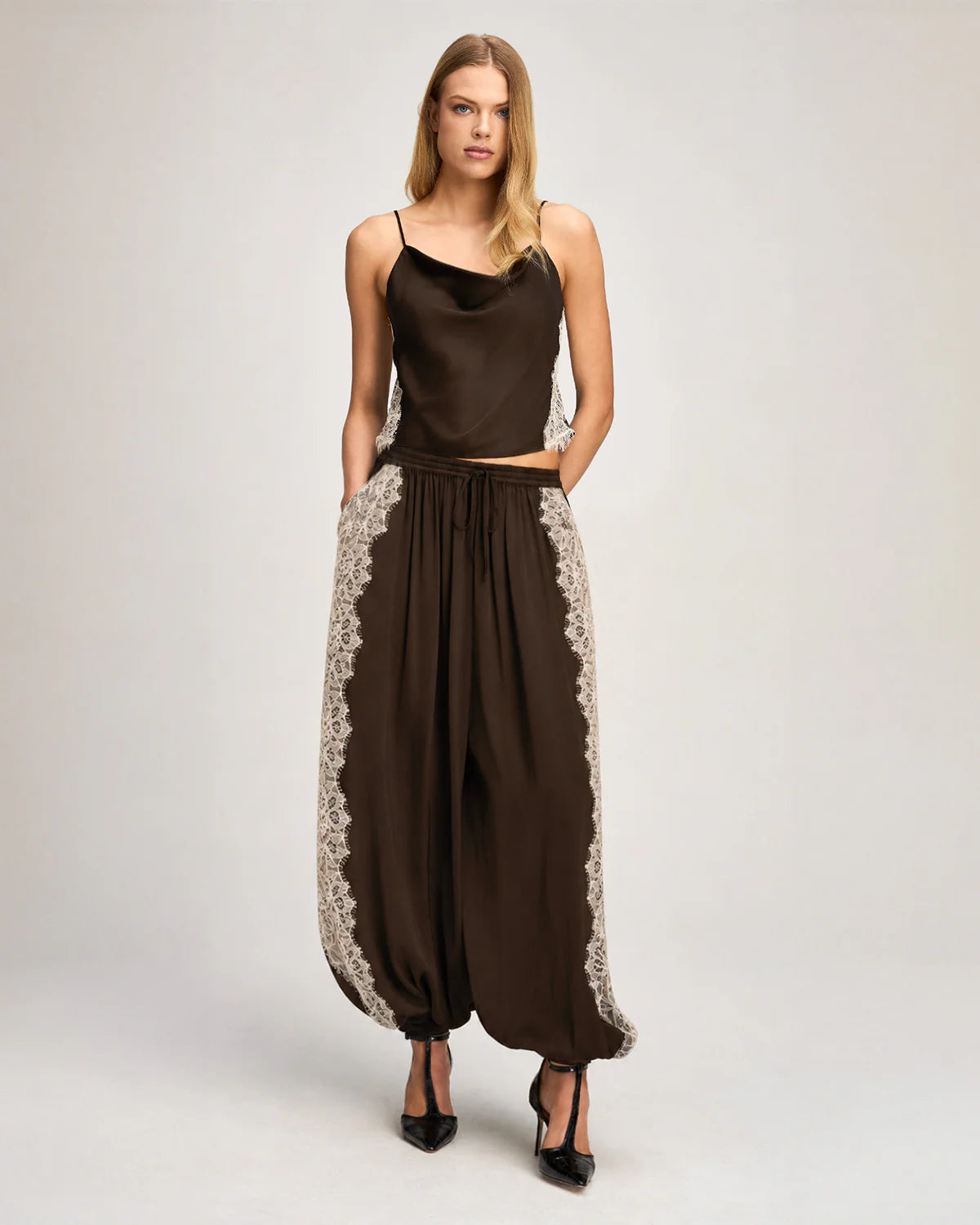 Esme Satin Lace Petit Marta Cami