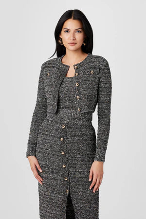 MILLER EMBELLISHED POINTELLE CARDIGAN -TOCCIN