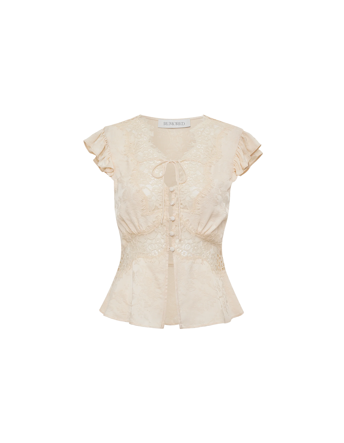 Ivory Jacquard Wisteria Top