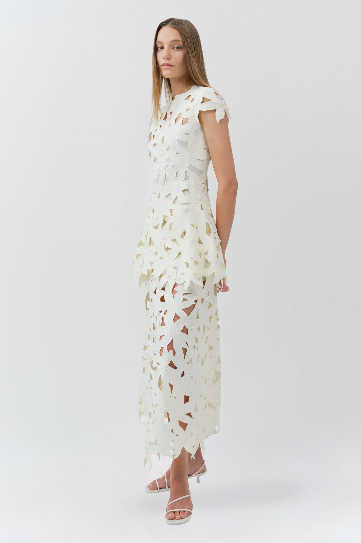 Neve Embroidered Cotton Midi Dress