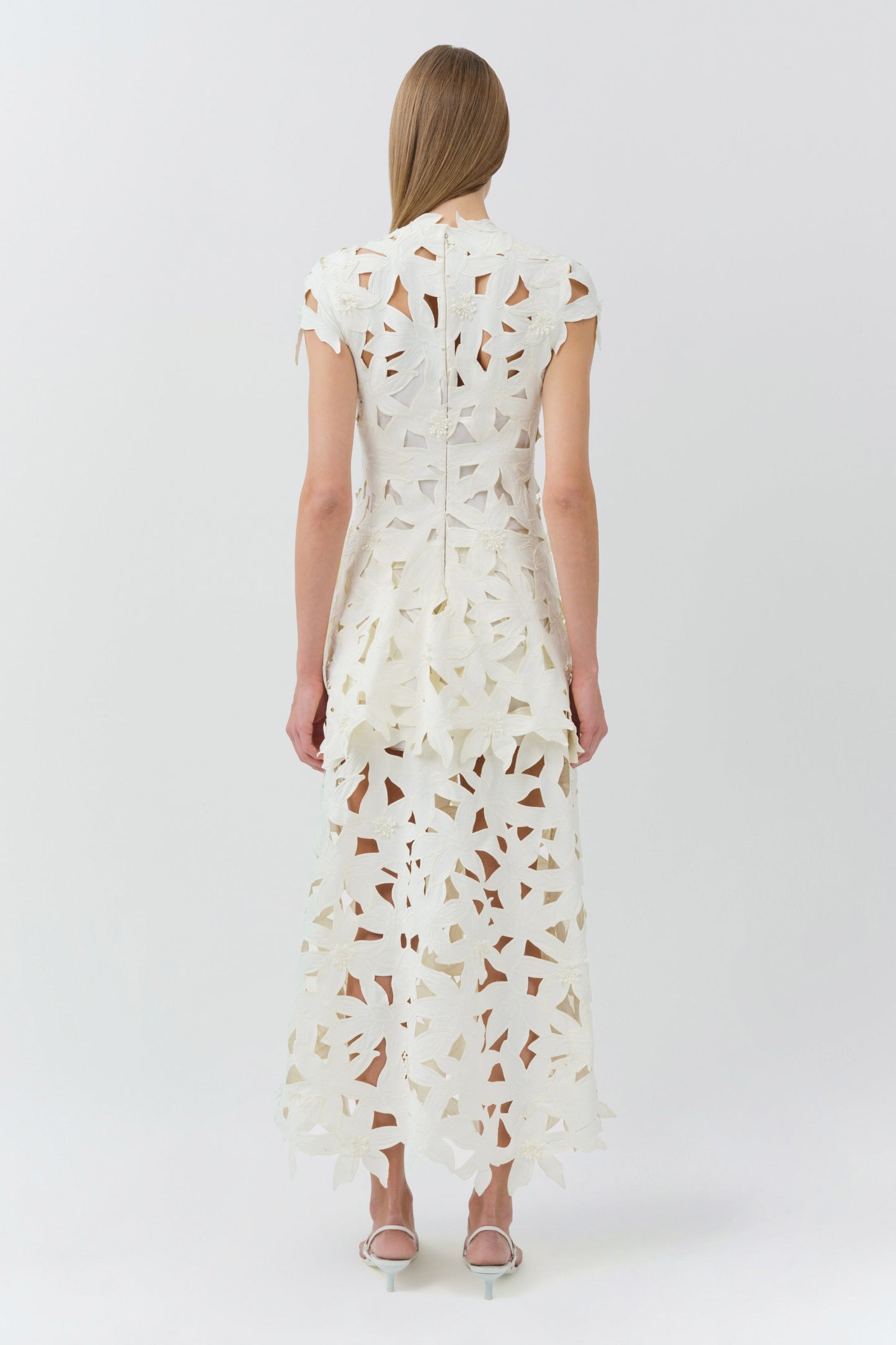 Neve Embroidered Cotton Midi Dress