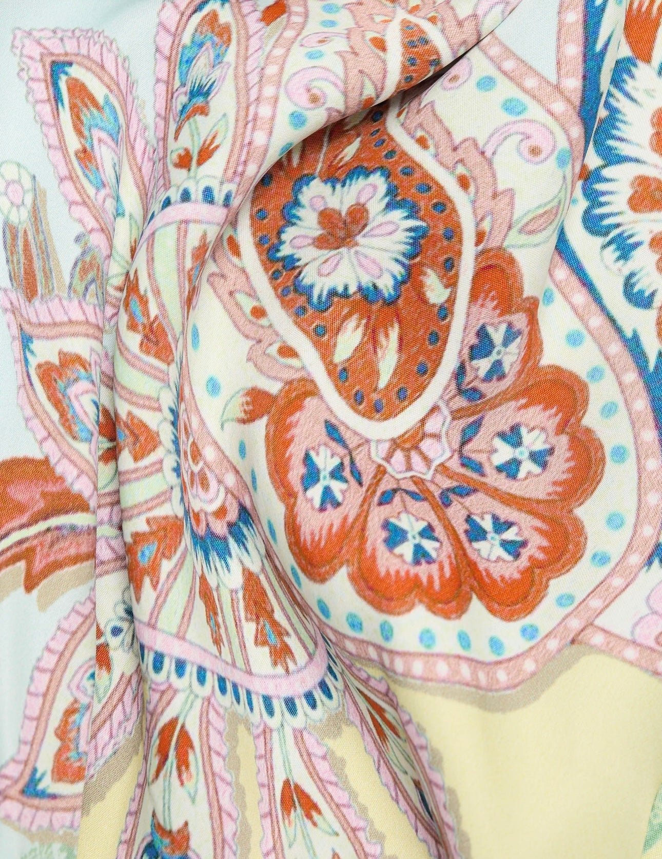 One-Shoulder Sash Paisley Maxi Dress