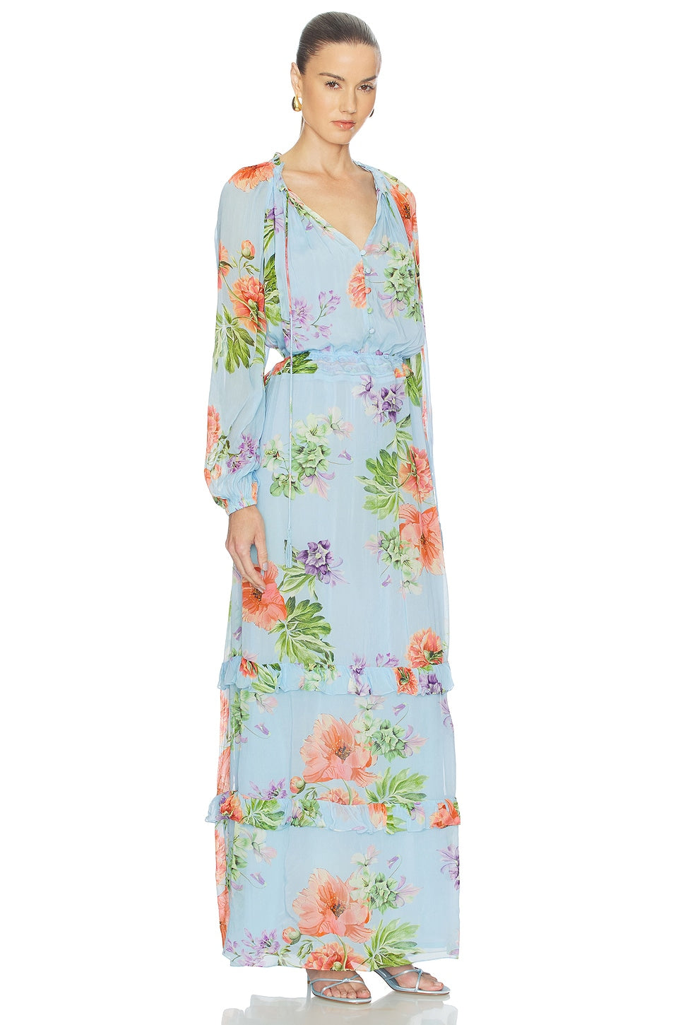 Waist Detail Maxi Kaftan with Slip