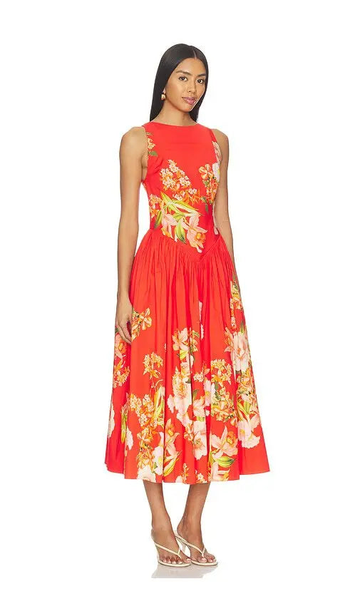 Boat Neck Midi Dress
