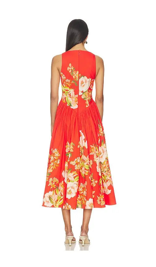 Boat Neck Midi Dress