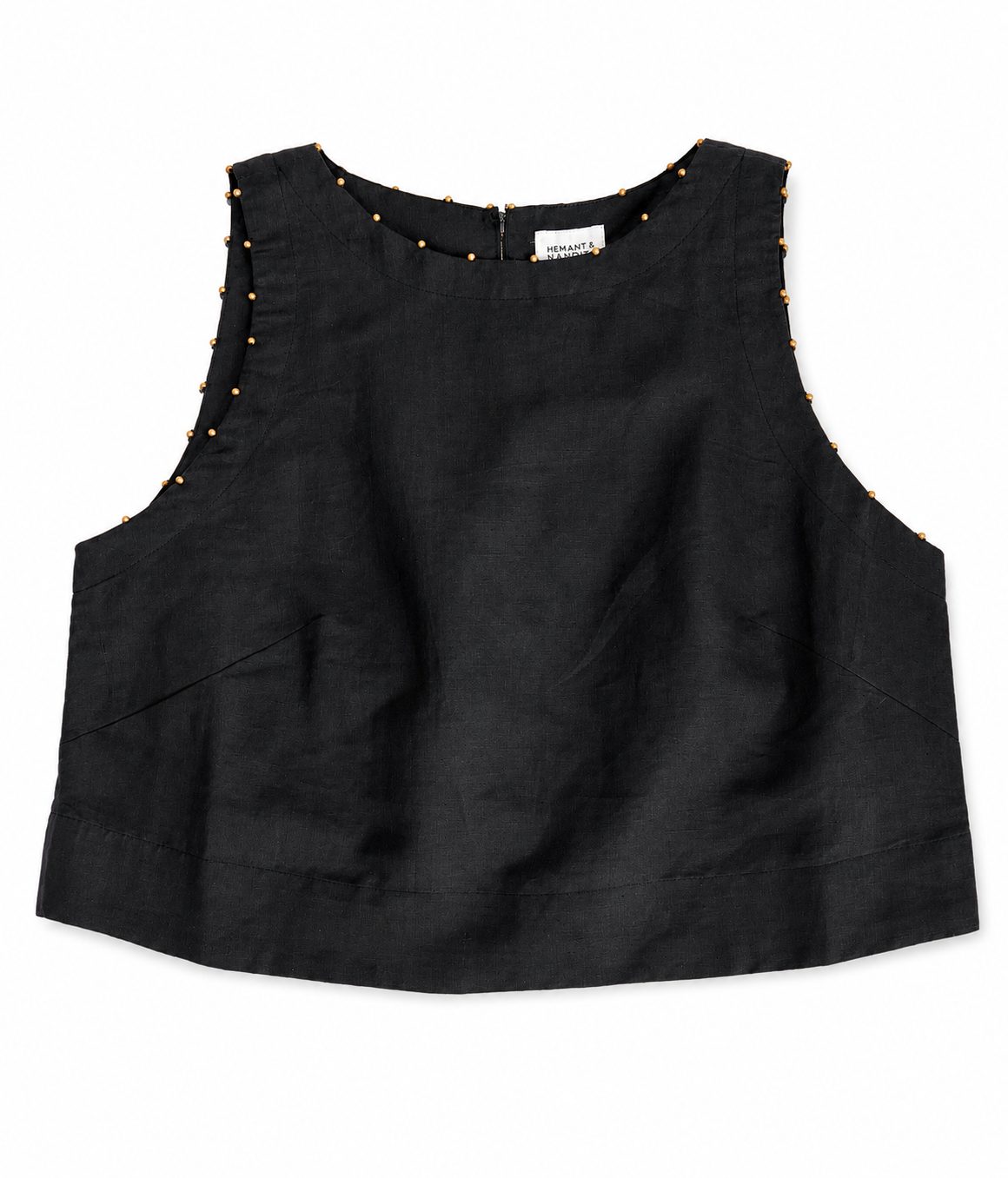Button Detail Crop Top