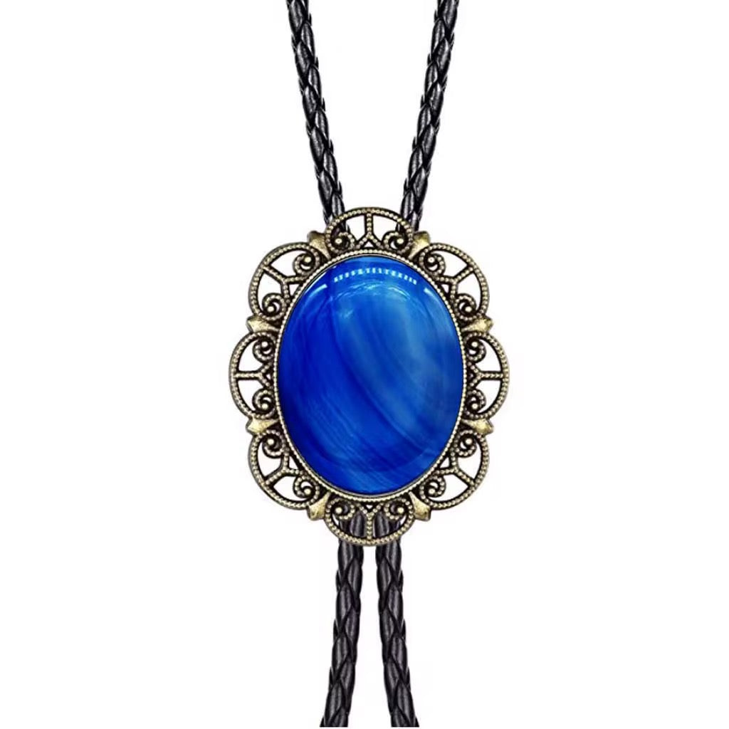 Western Gemstone Bolo Necklace