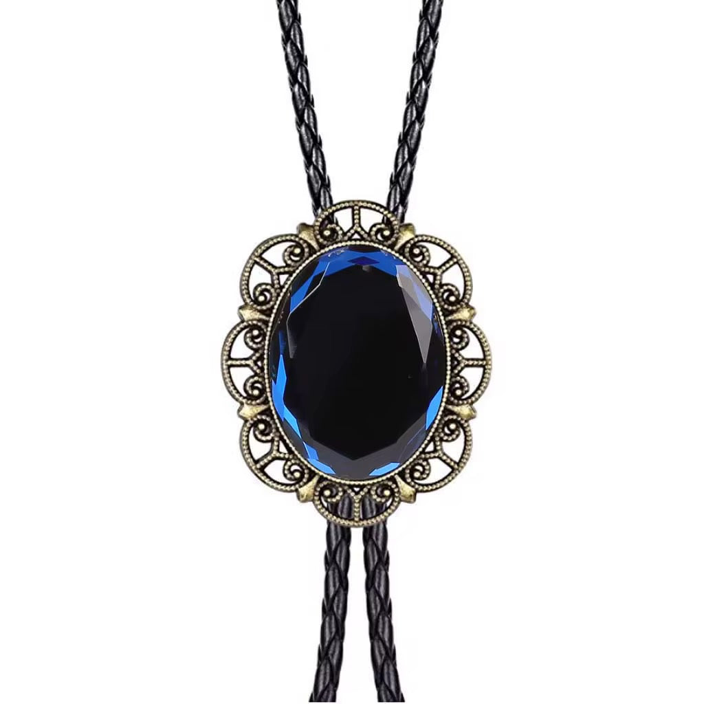 Western Gemstone Bolo Necklace