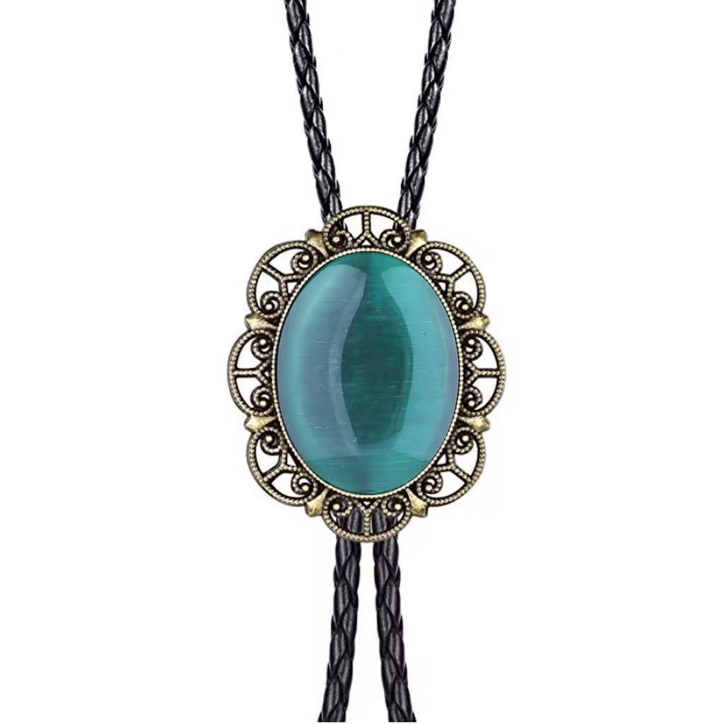 Western Gemstone Bolo Necklace