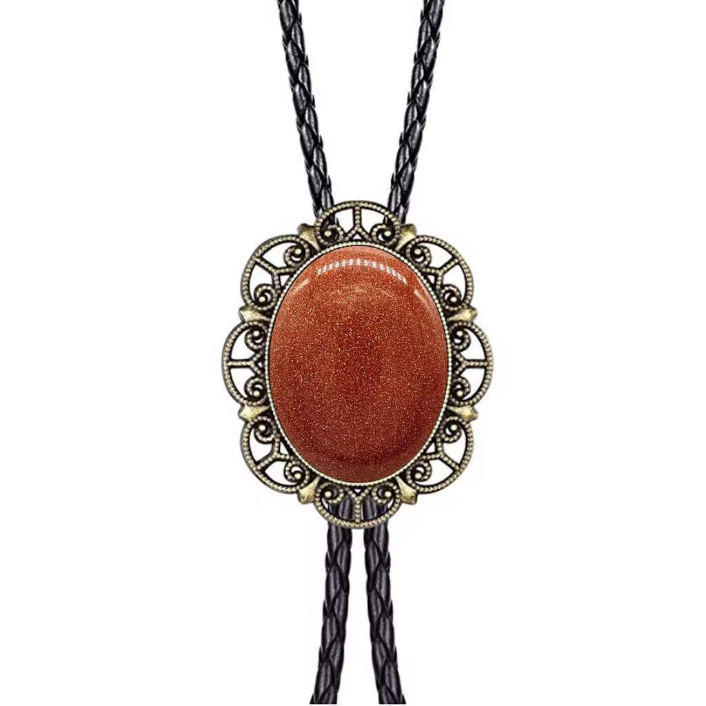 Western Gemstone Bolo Necklace