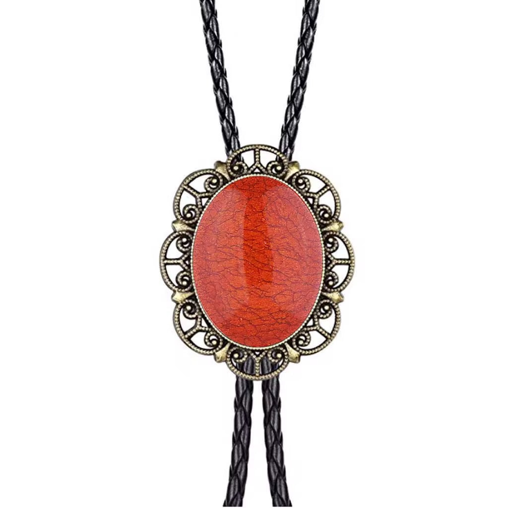 Western Gemstone Bolo Necklace