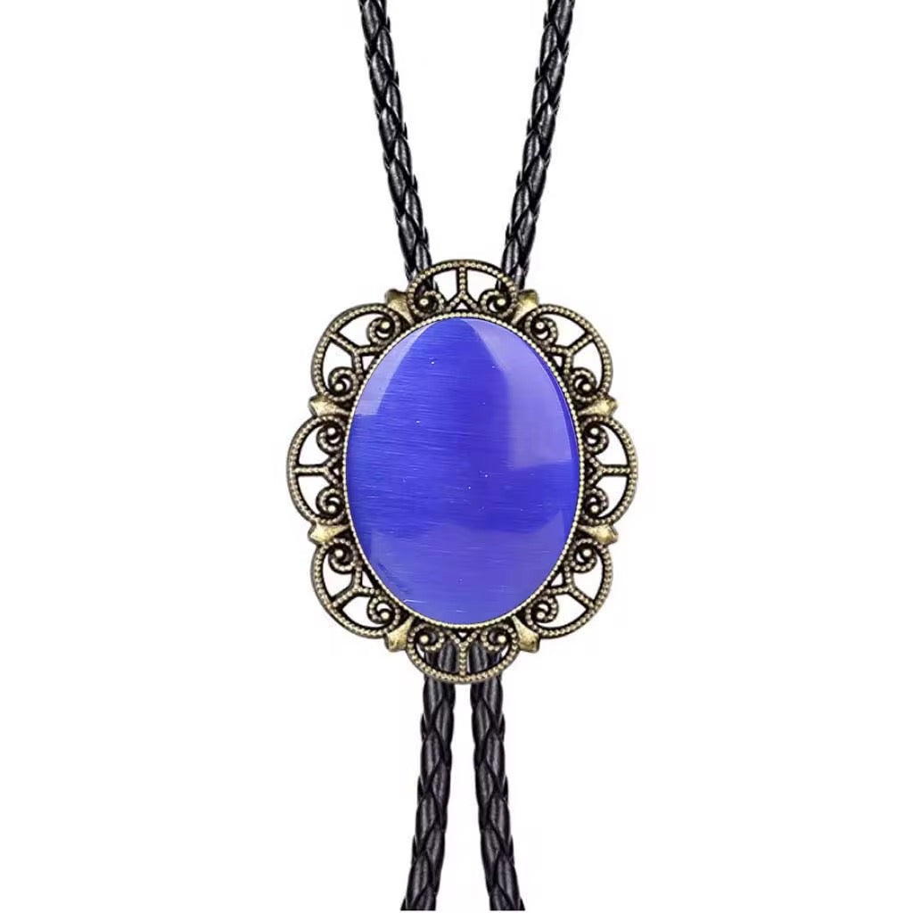Western Gemstone Bolo Necklace