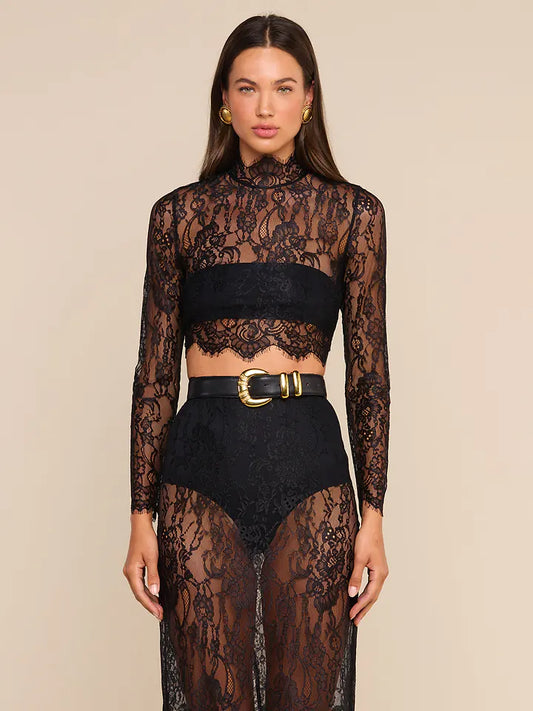 Henriette Lace Long Sleeve Top
