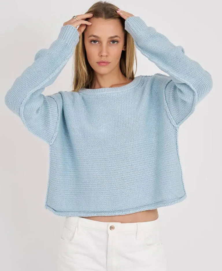 Sloan Cotton Reverse Jersey Crew