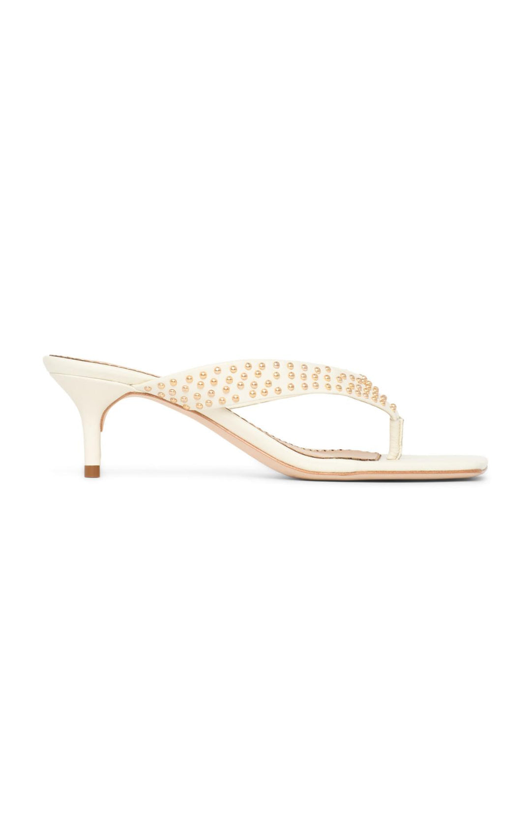 FRANKIE STUDDED LEATHER KITTEN HEEL CINQ Á SEPT