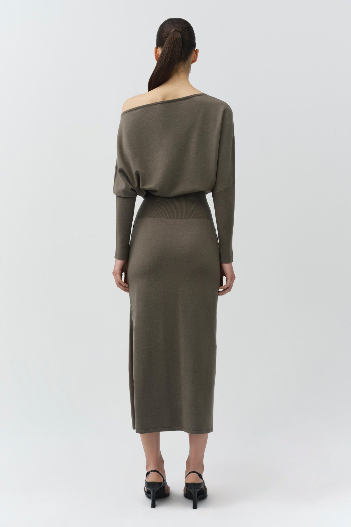JANESE OFF SHOULDER MIDI DRES SIMKHAI