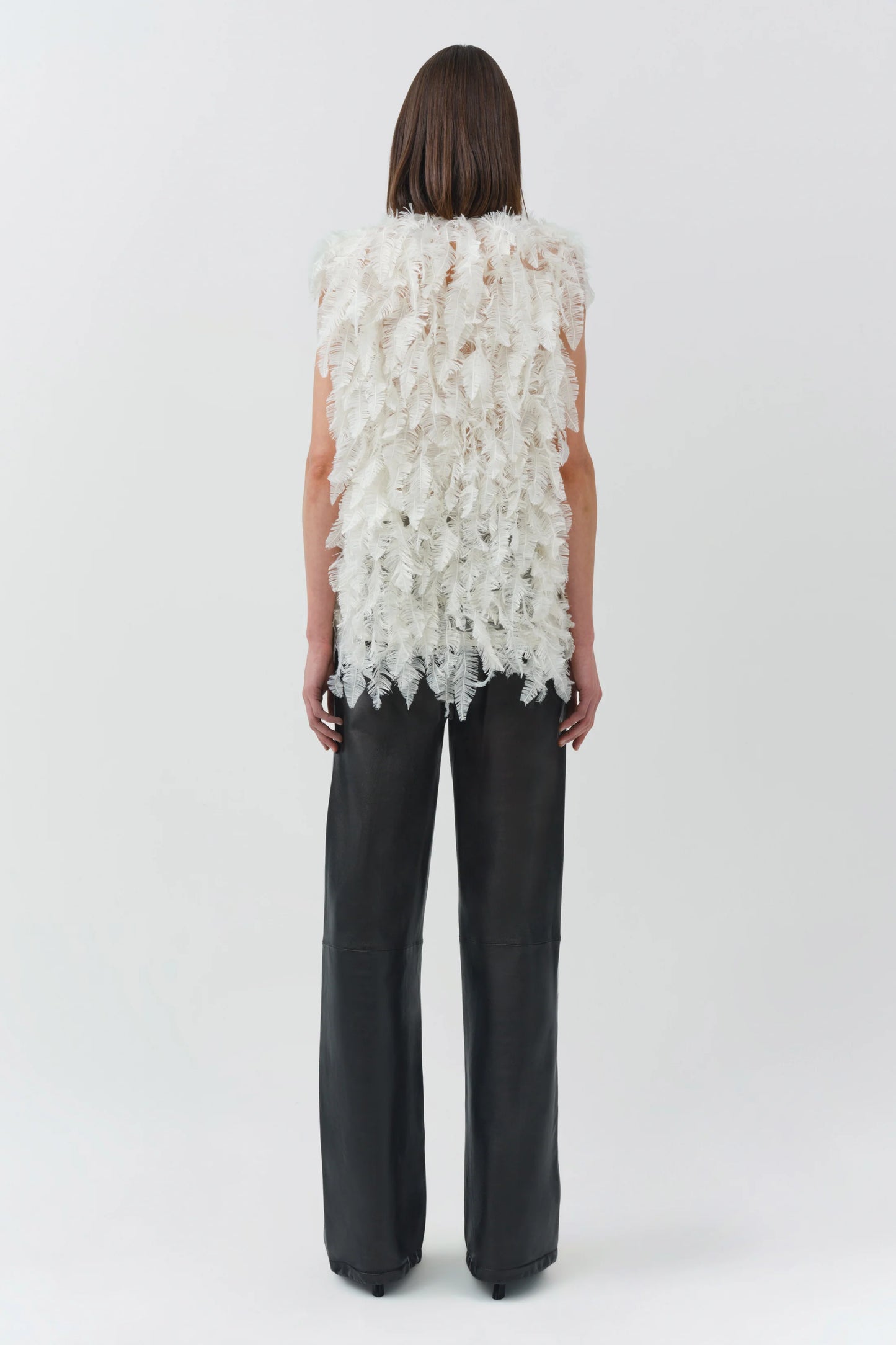 FEI FEATHERY SATIN S/L TOP SIMKHAI