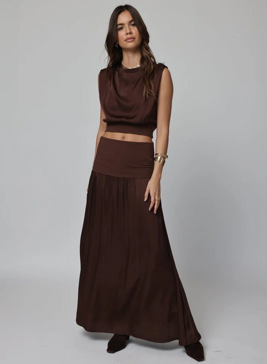 The Blake Maxi Skirt- Stillwater