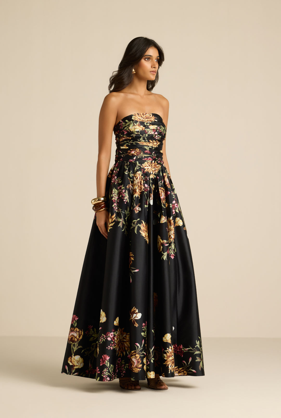 Zara Ruched Long Dress