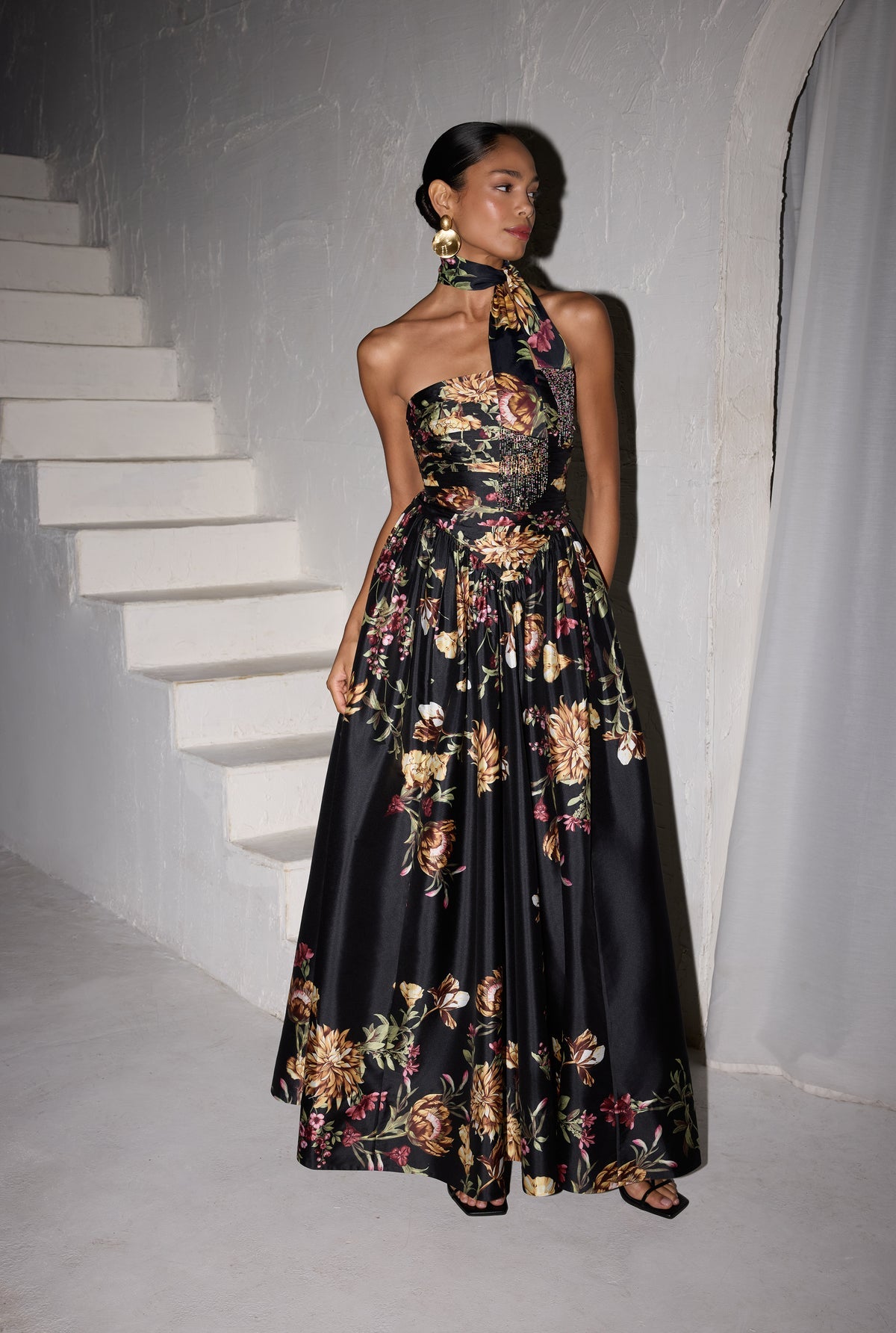 Zara Ruched Long Dress