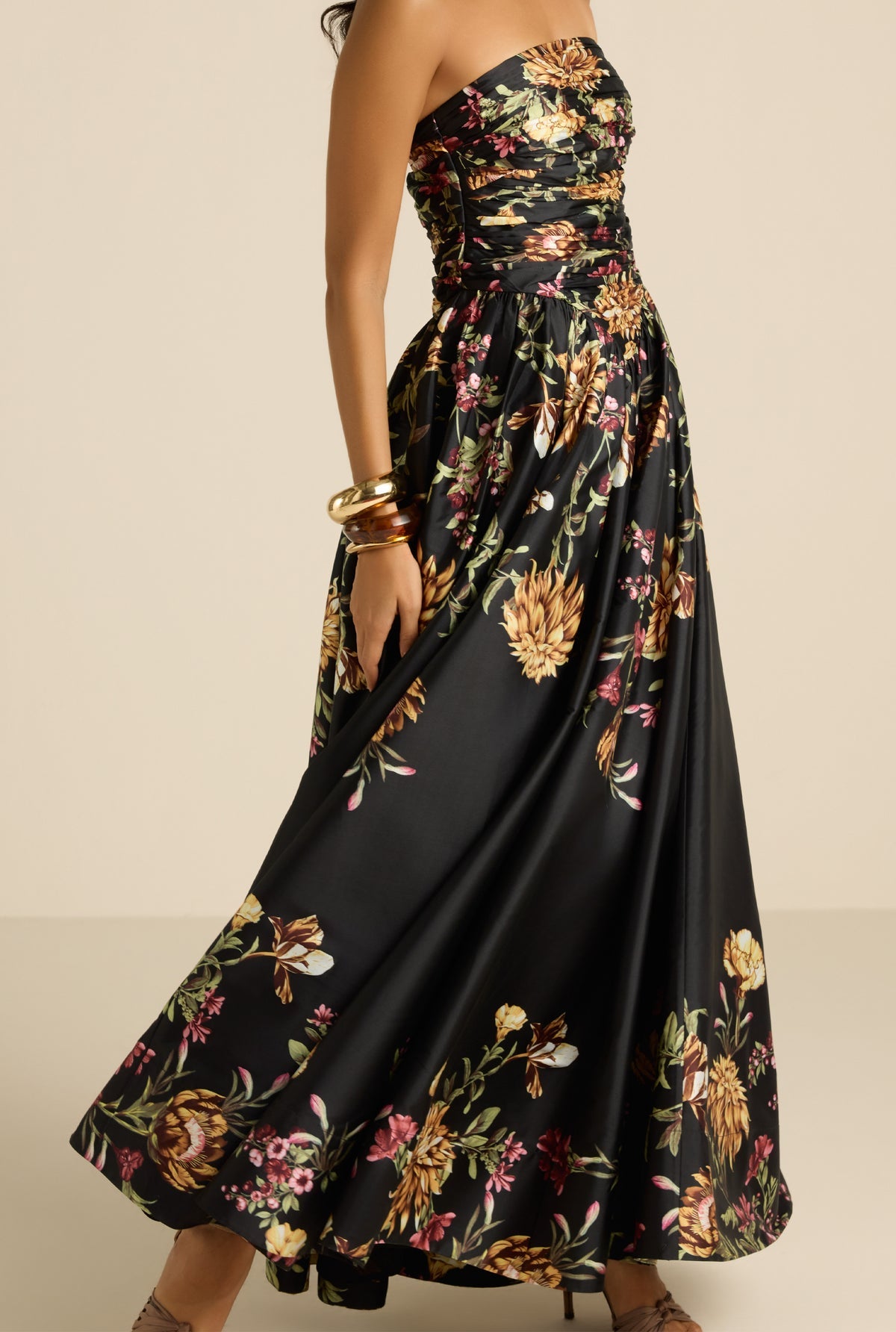 Zara Ruched Long Dress