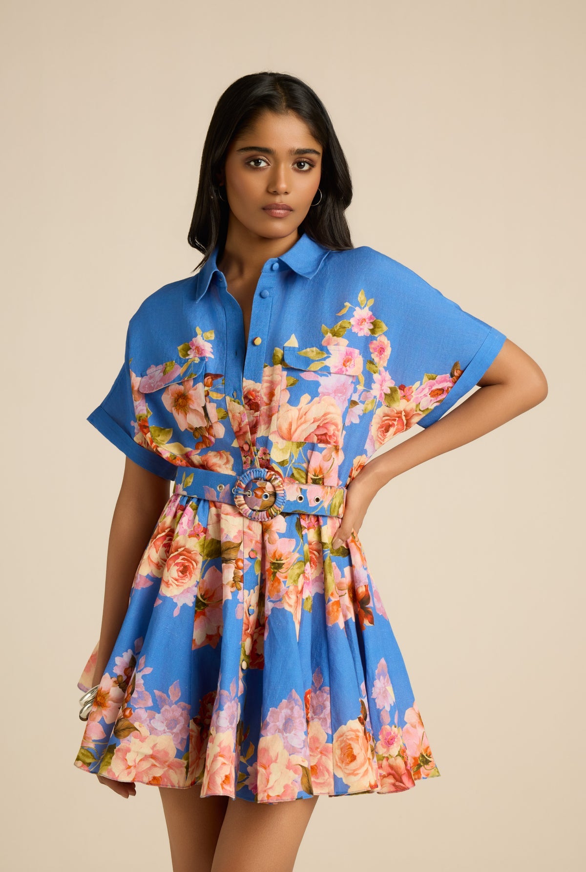 Vanya Buckle Short Dress