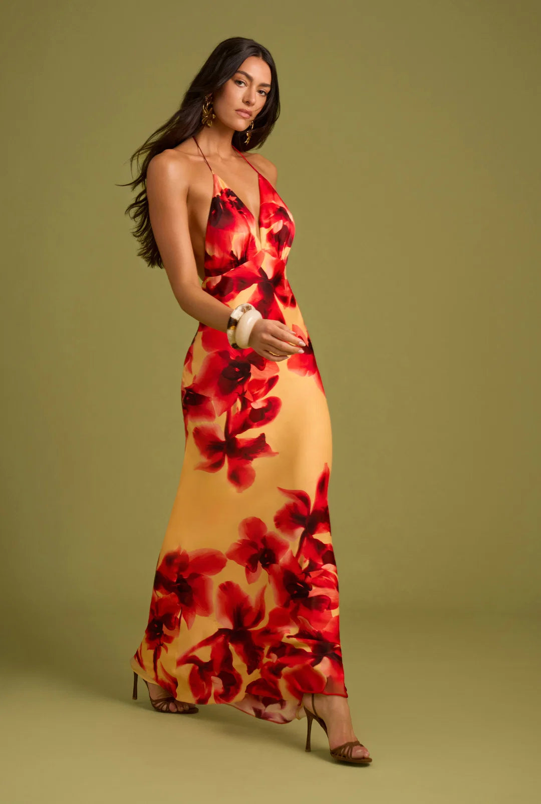 Rita Halter Neck Maxi Dress