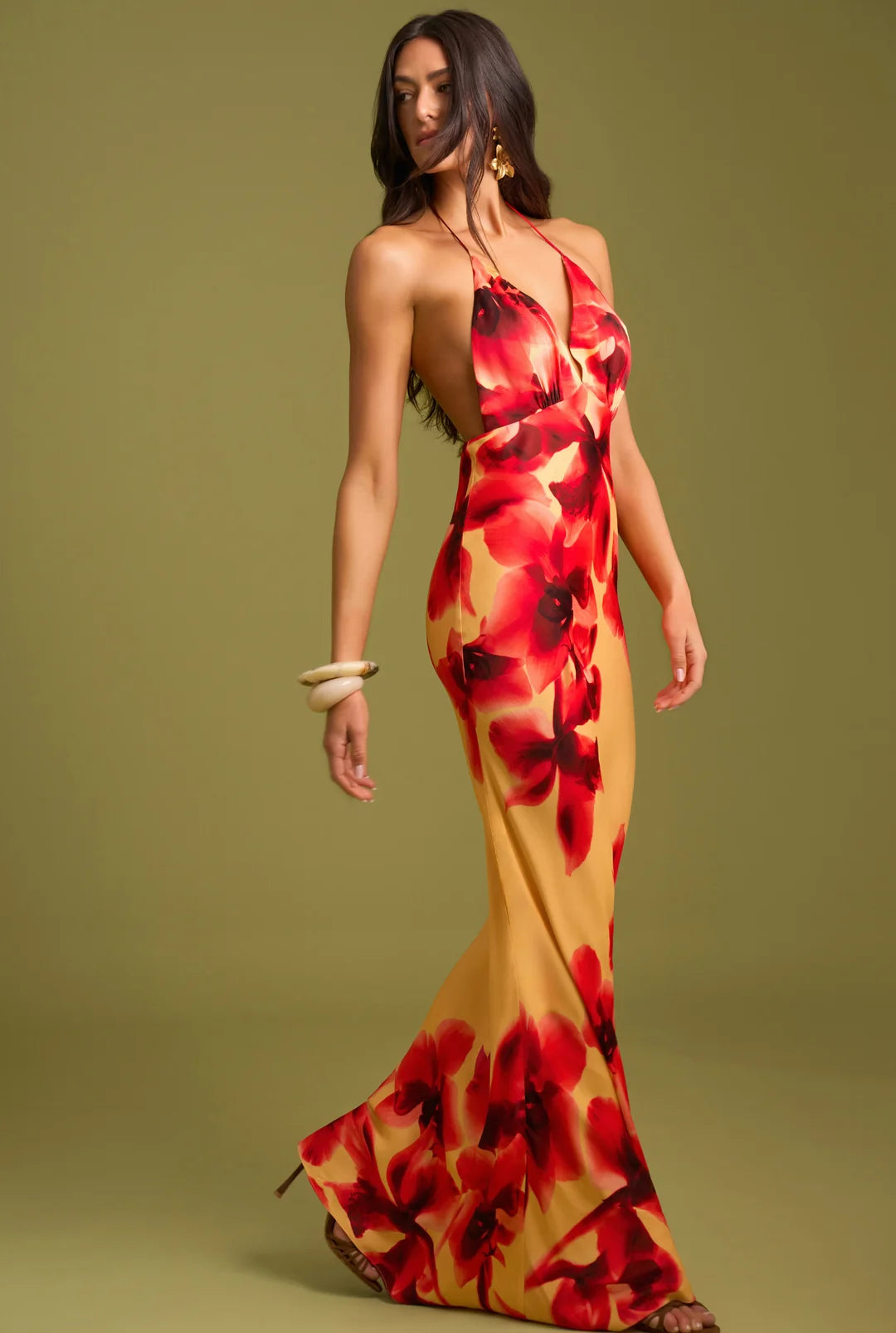 Rita Halter Neck Maxi Dress