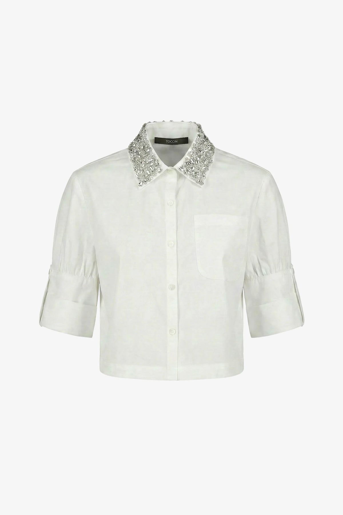 Zadie Cropped Combo Button Down