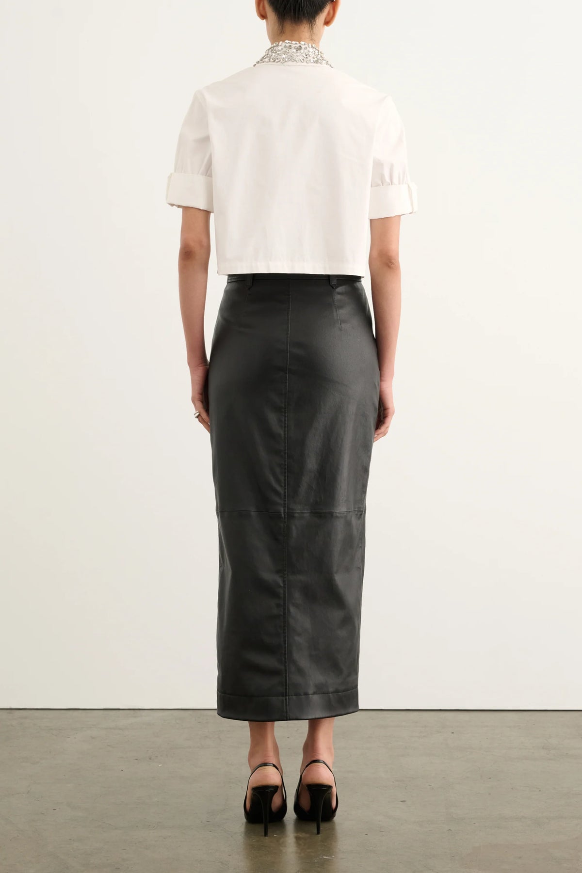 Zadie Cropped Combo Button Down