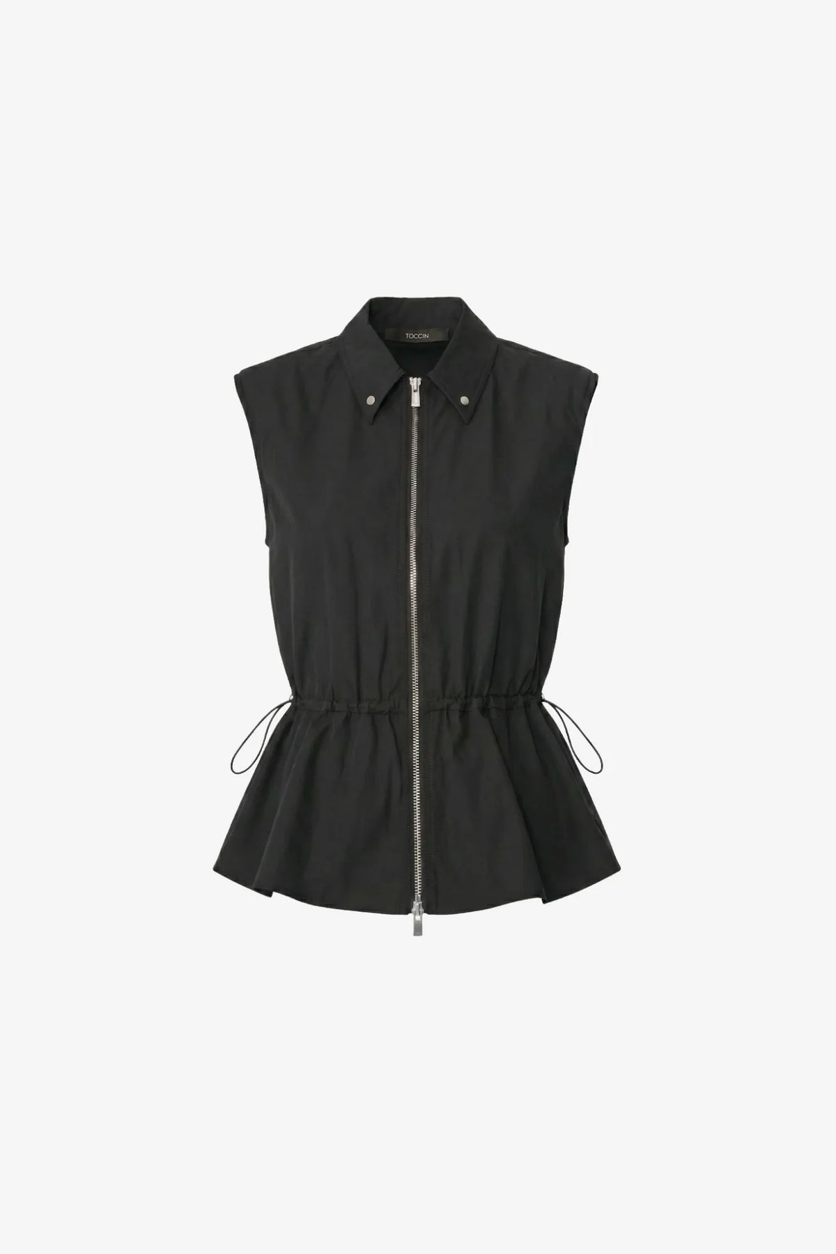 Lyra Zip-Front Sleeveless Top