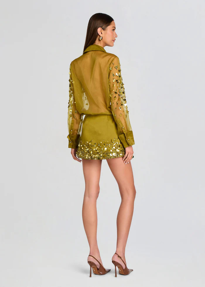 Quilly Embroidered Skirt