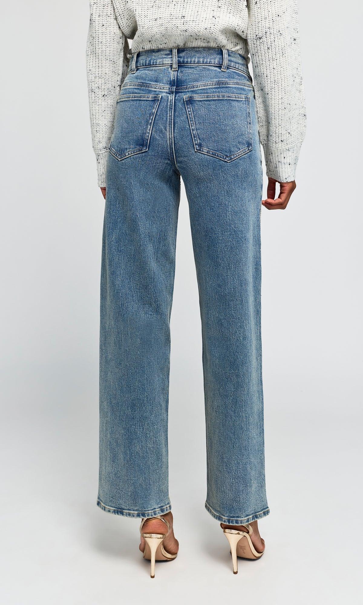 Staria Studded Plaid Jeans