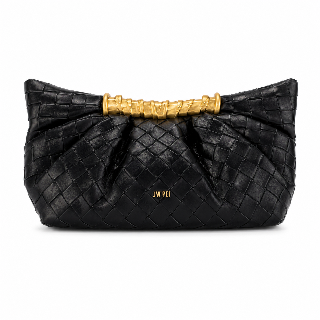 Leia Weave Texture Pleated Clutch