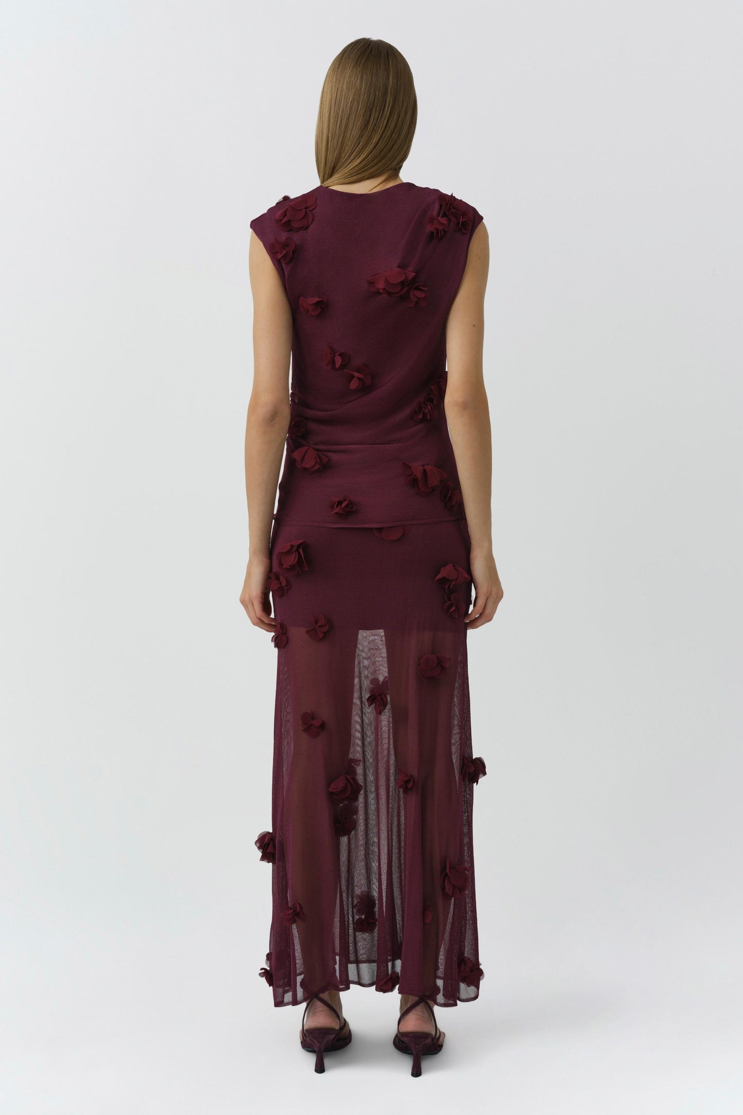 Cora Floral Applique Midi Skirt