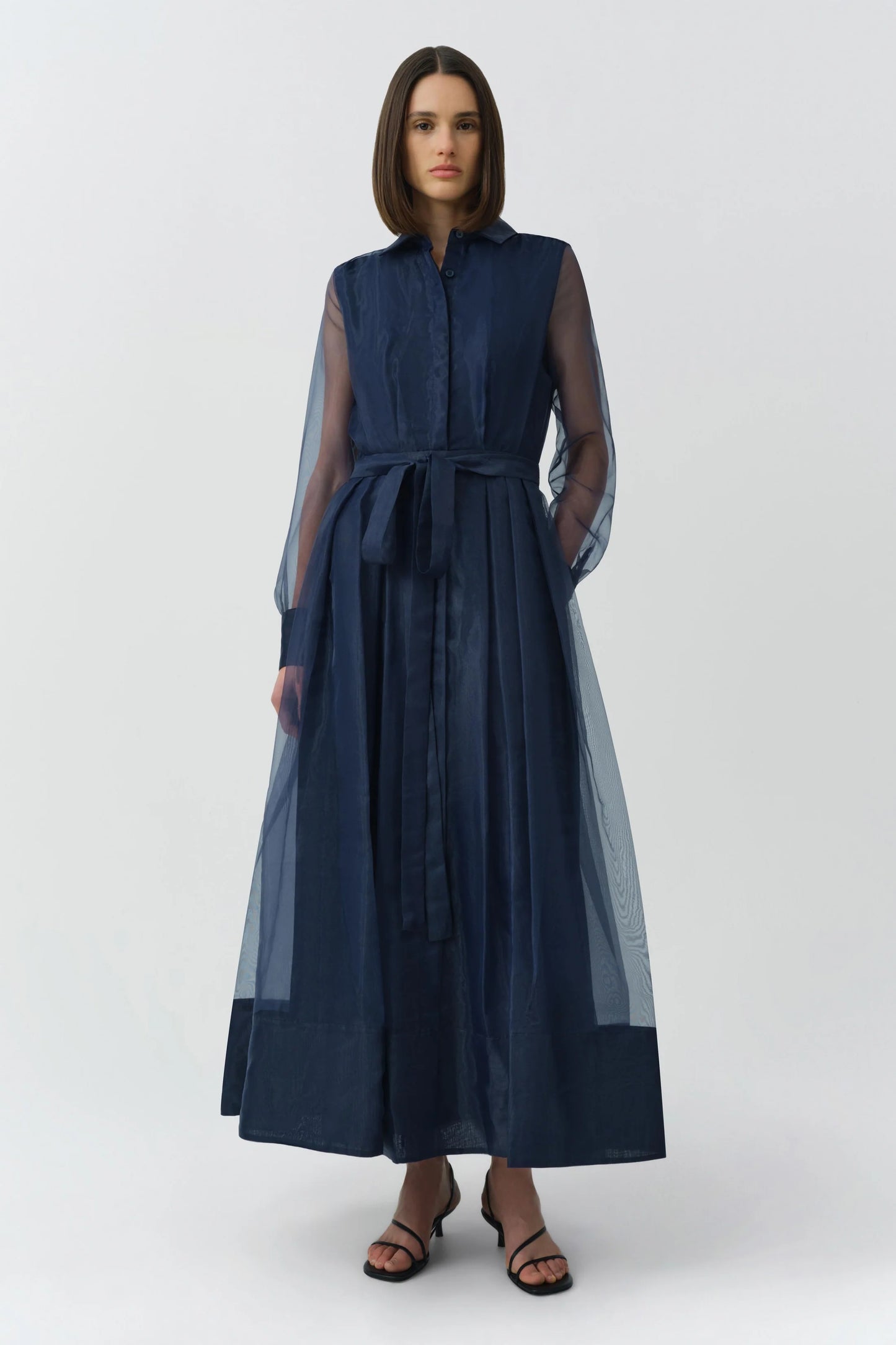 Montgomery Long Sleeve Button Up Midi Dress