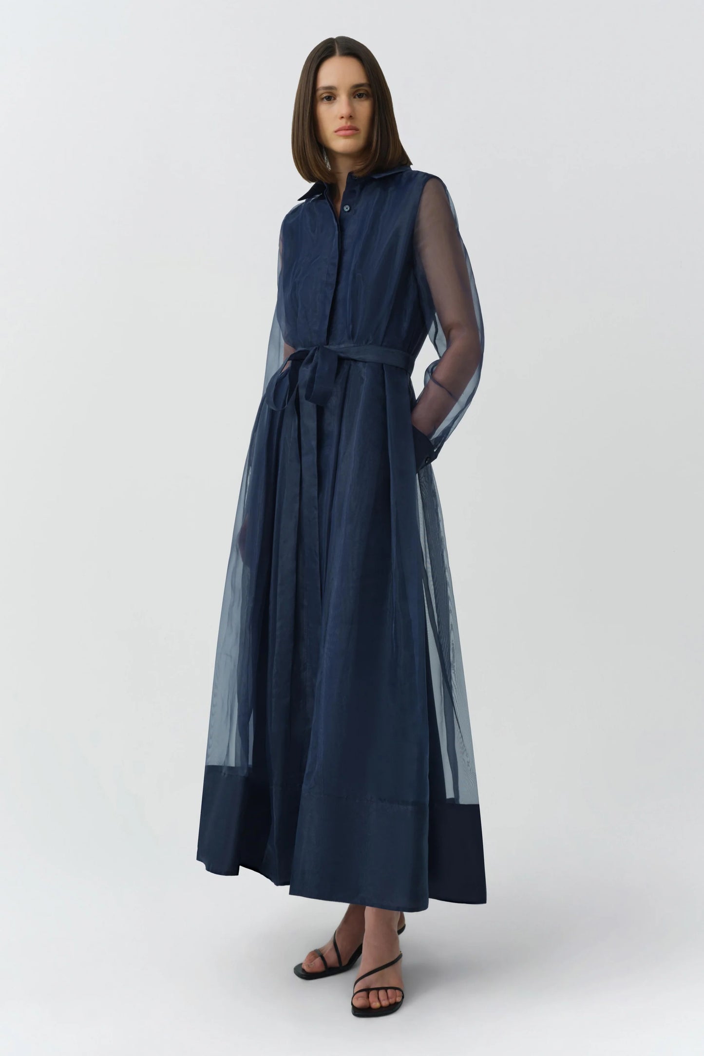 Montgomery Long Sleeve Button Up Midi Dress