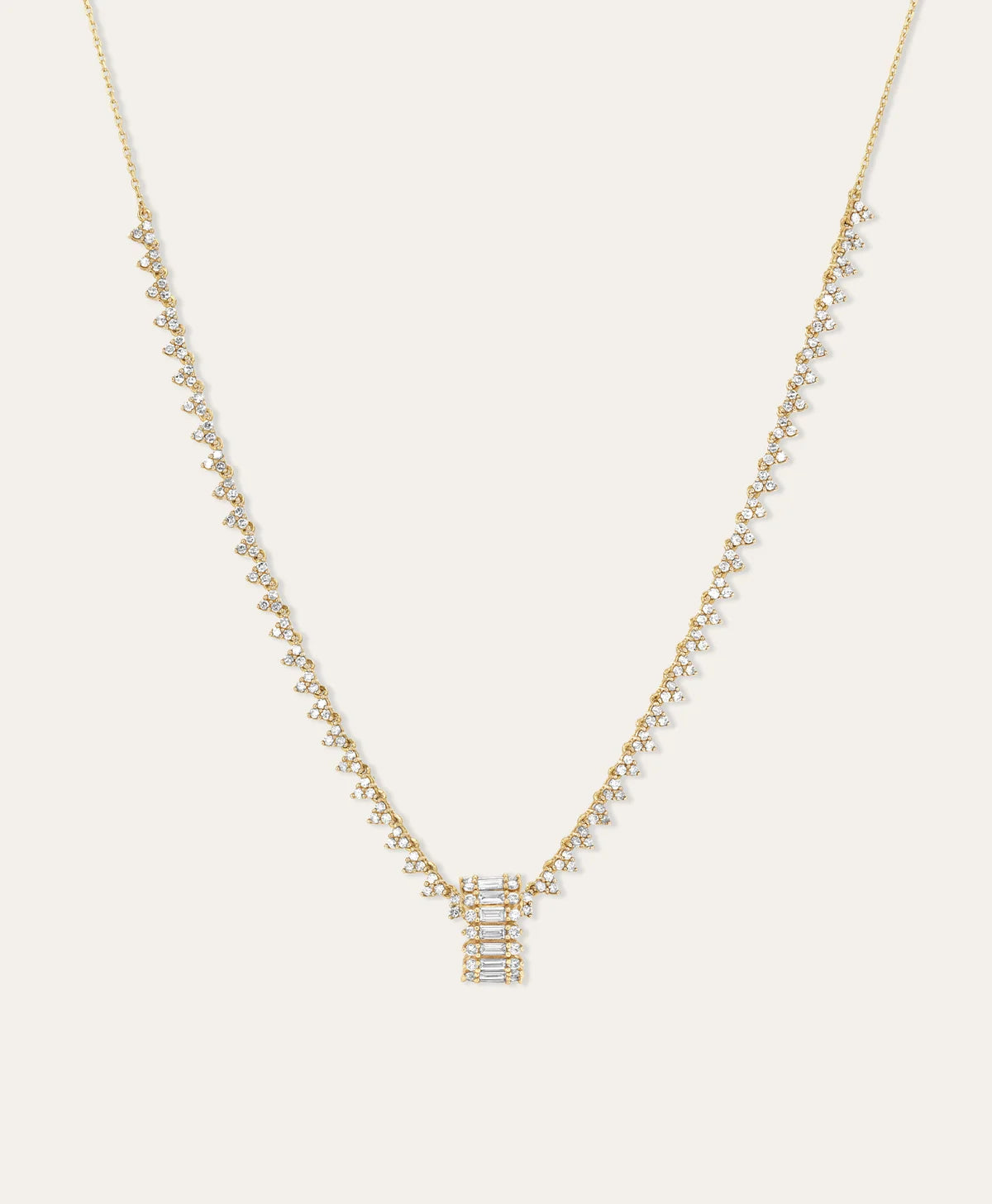Diamond Full Stack Baguette Big Bead