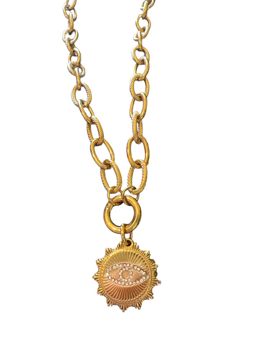 Sun Eye Pendant Necklack